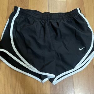 Nike Black and White Athletic Shorts Moisture-Wicking Design